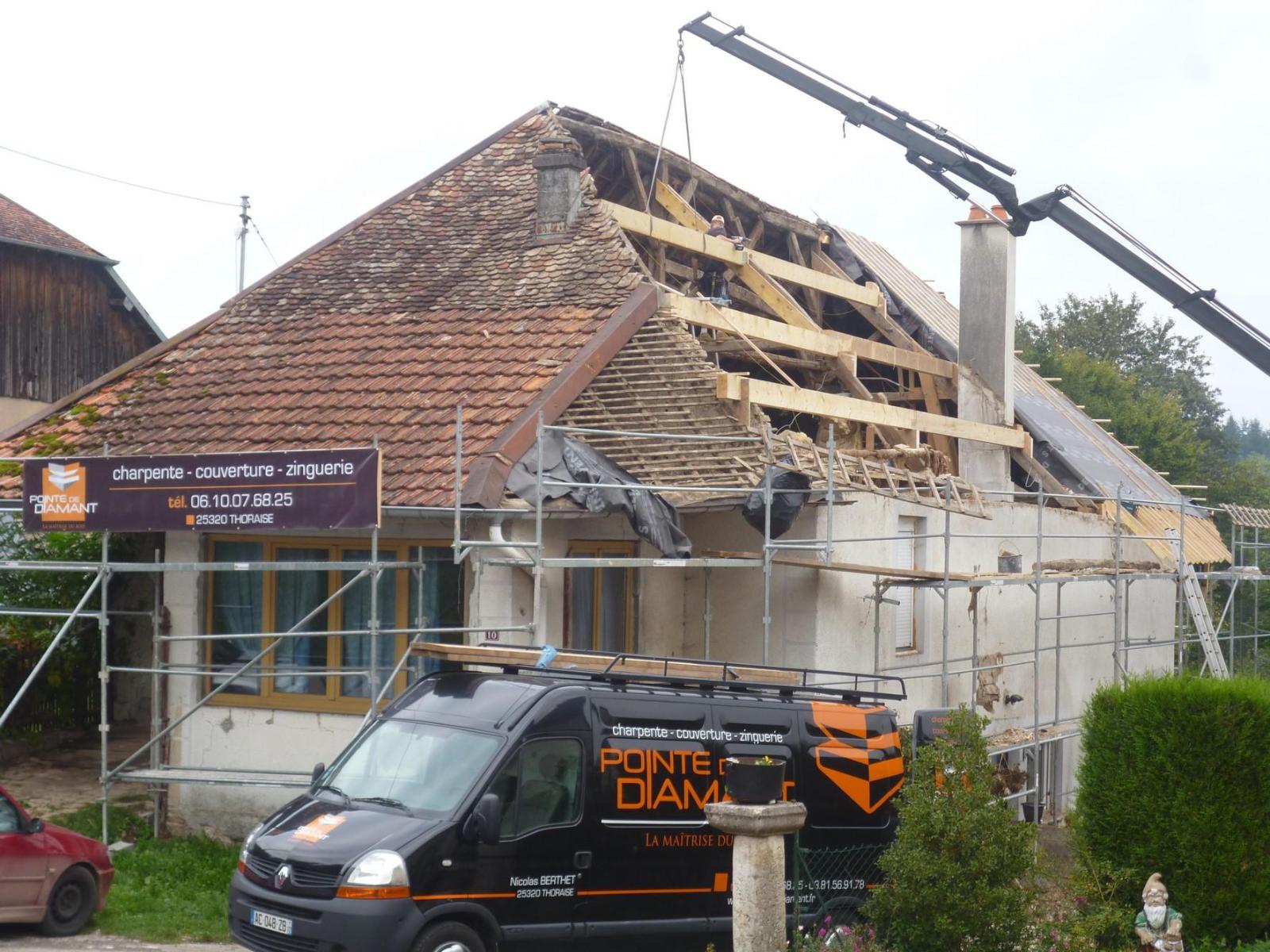 Toit en réfection Dammartin