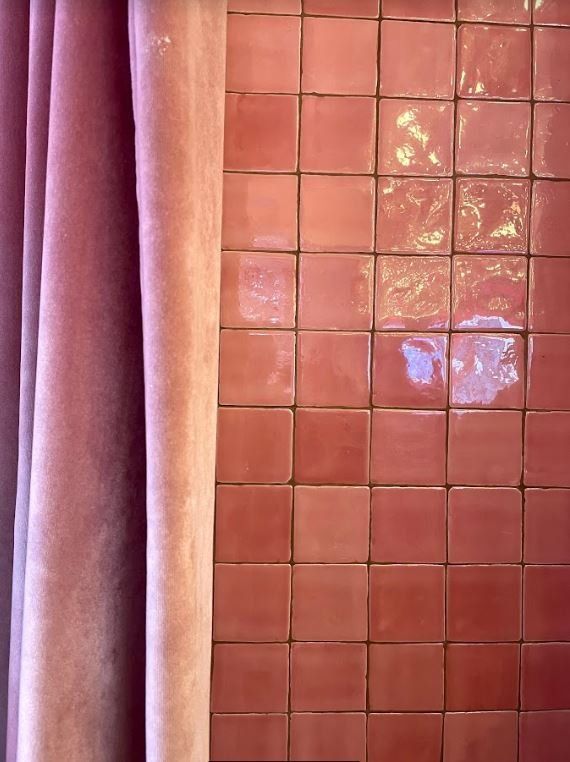 terre cuite émaillée 10x10, crédence.