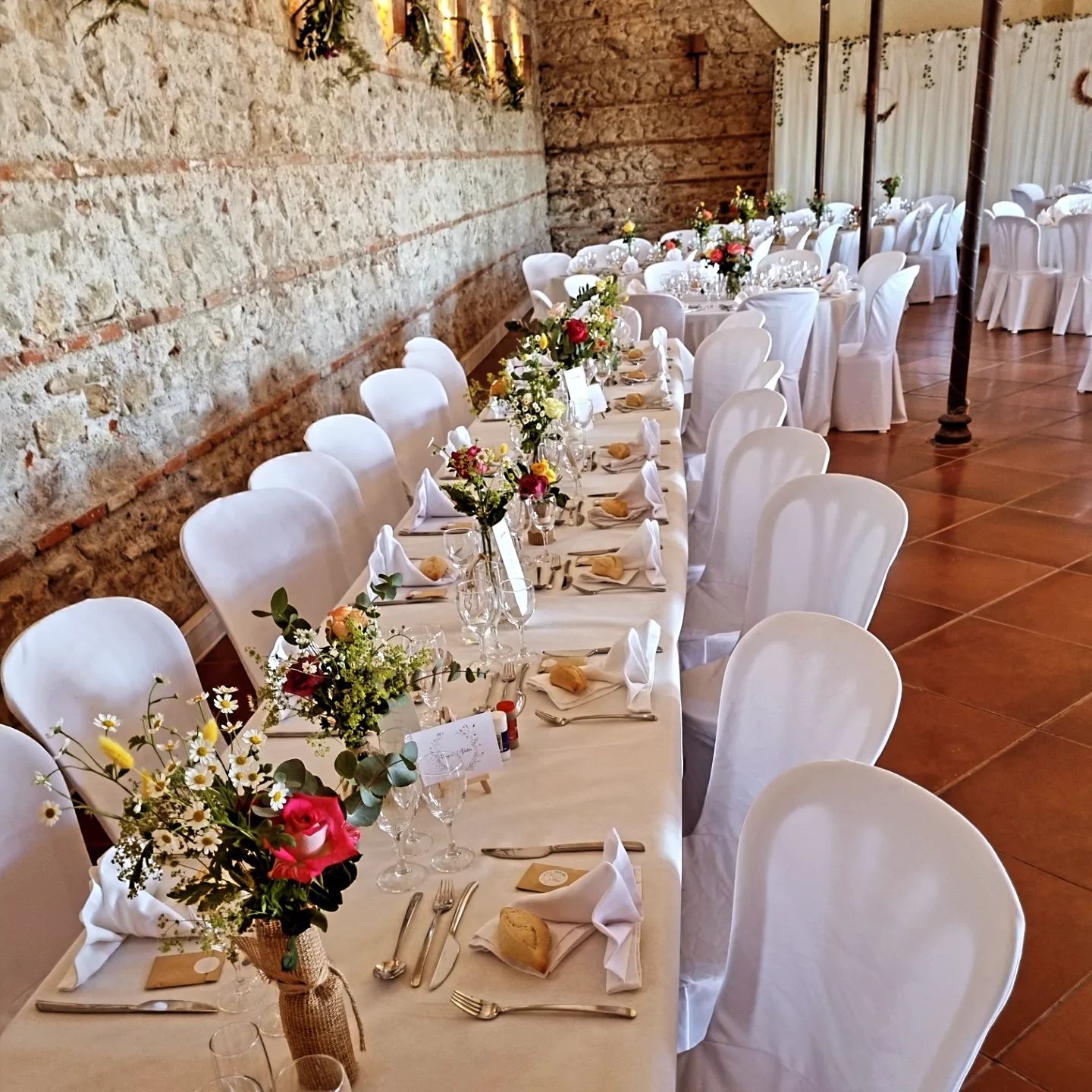 Table de mariage esprit champêtre