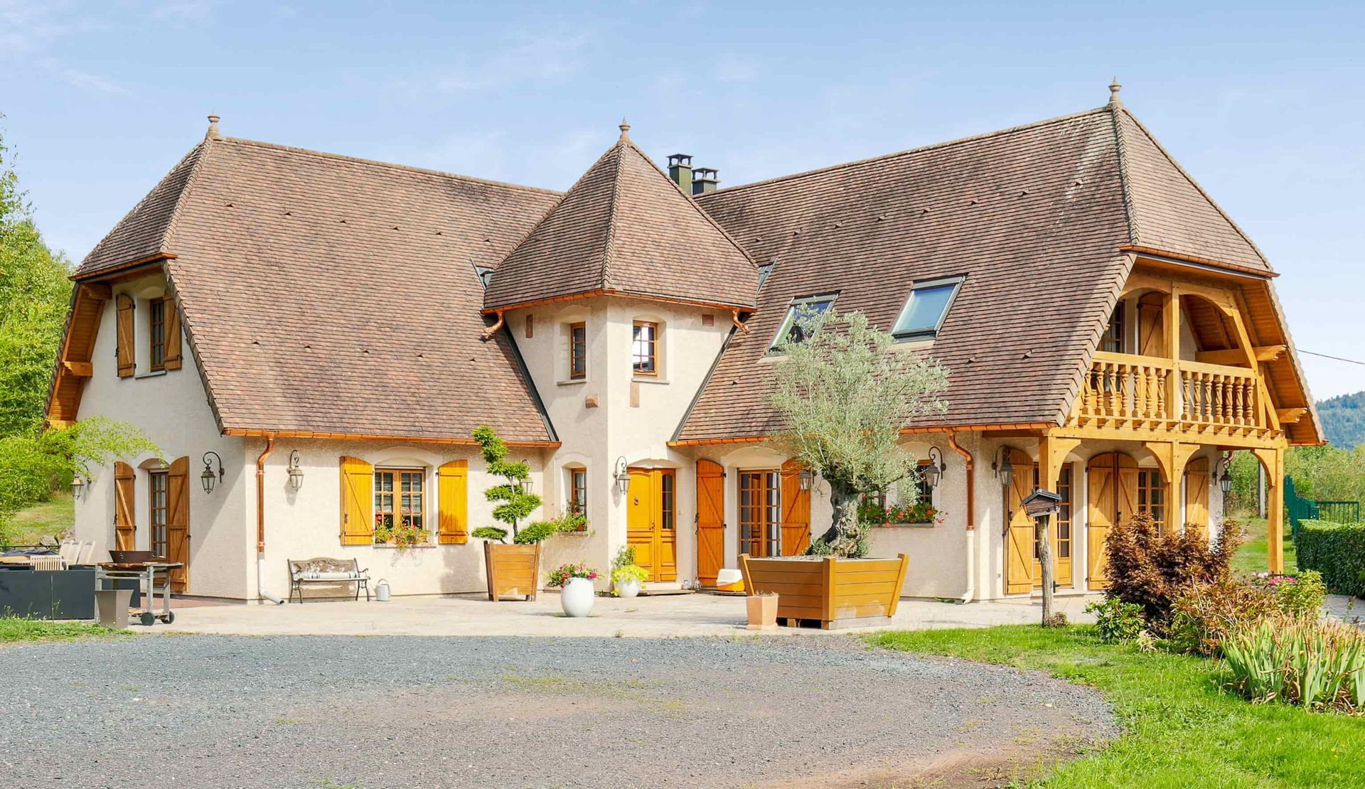 Façade d'une maison vosgienne.
