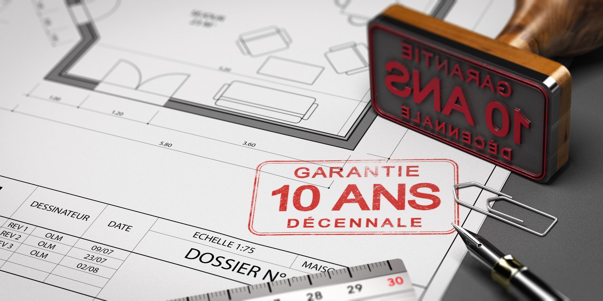 Un tampon de garantie décennale.