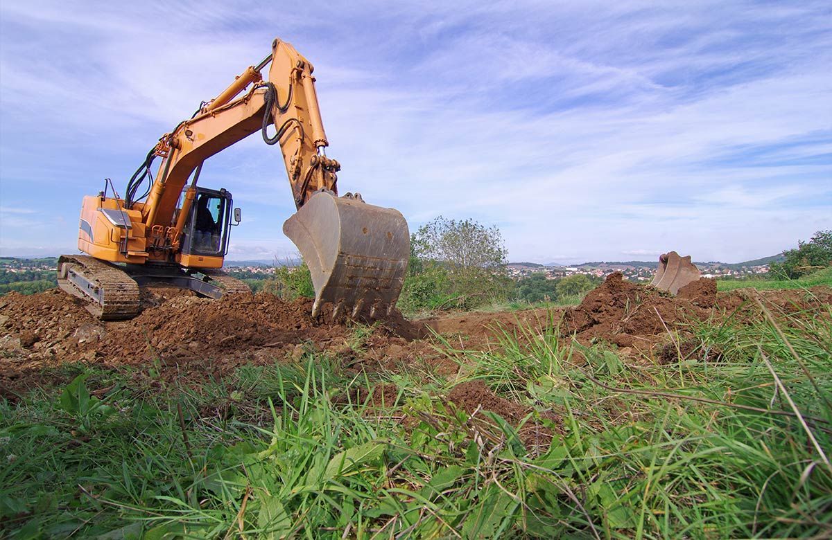 Préparation du terrain en vue de travaux de drainage 