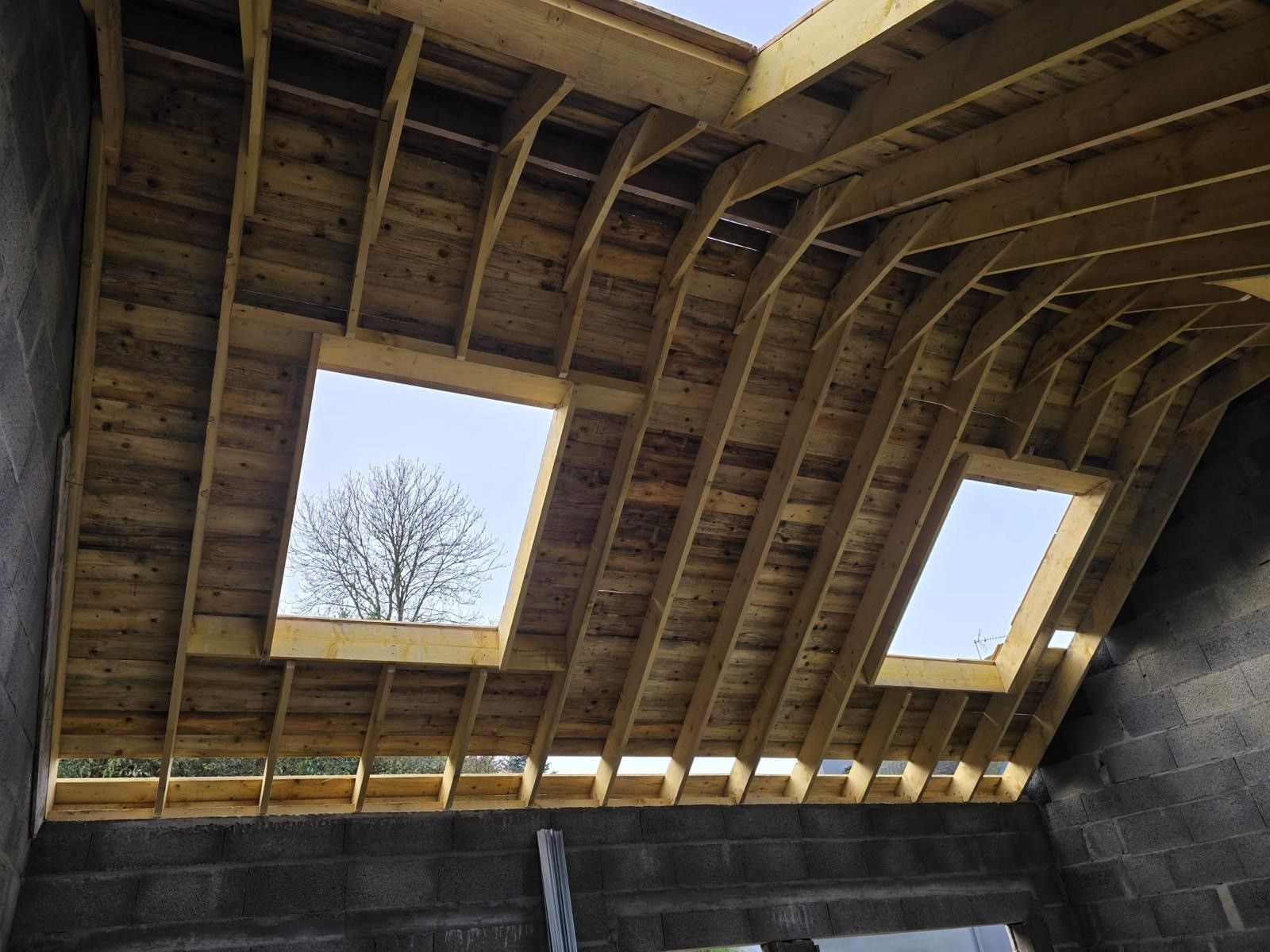 Chaprente prise de l'intérieur