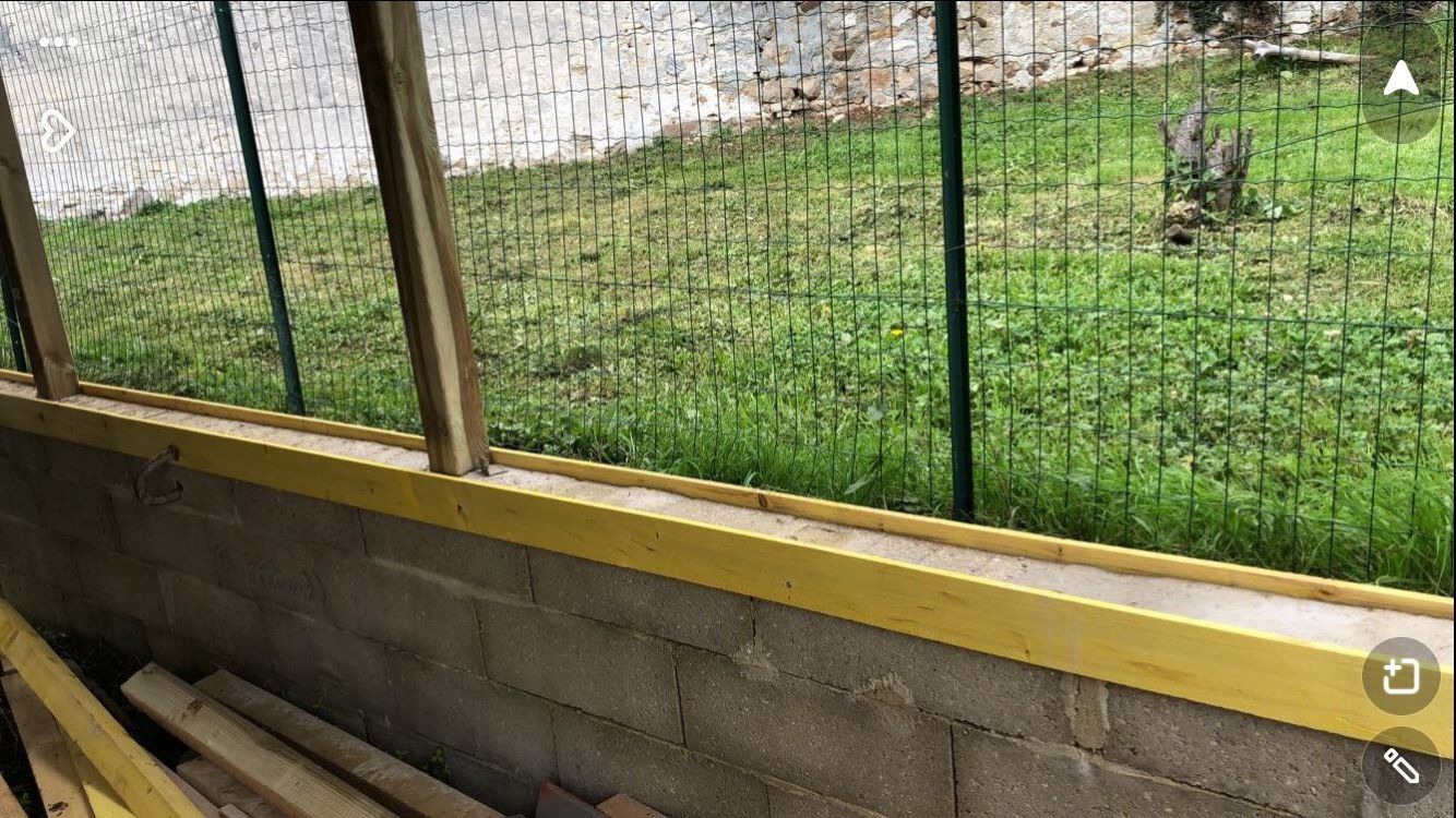 Construction d'un muret