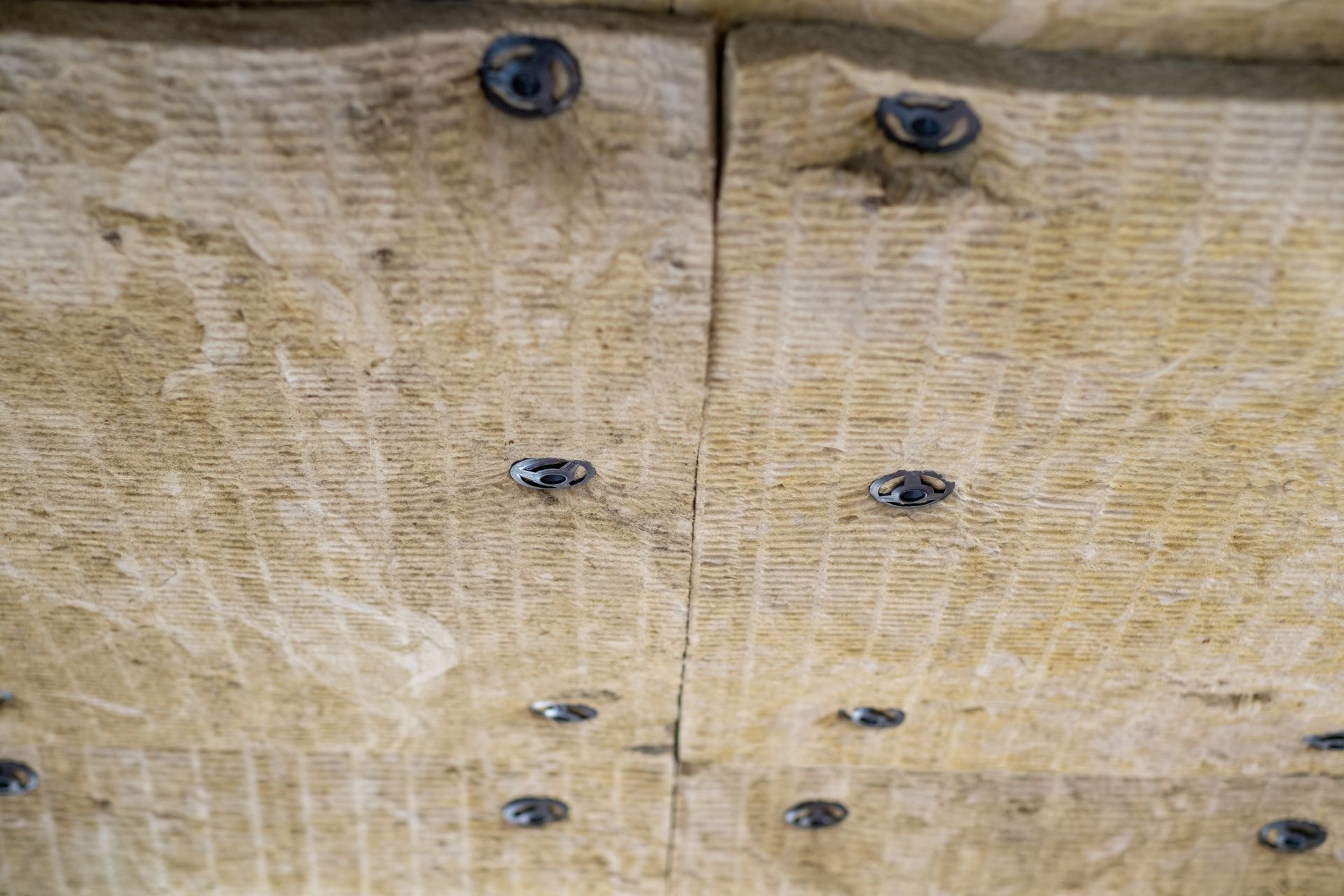 vue de près de plaques d'isolation