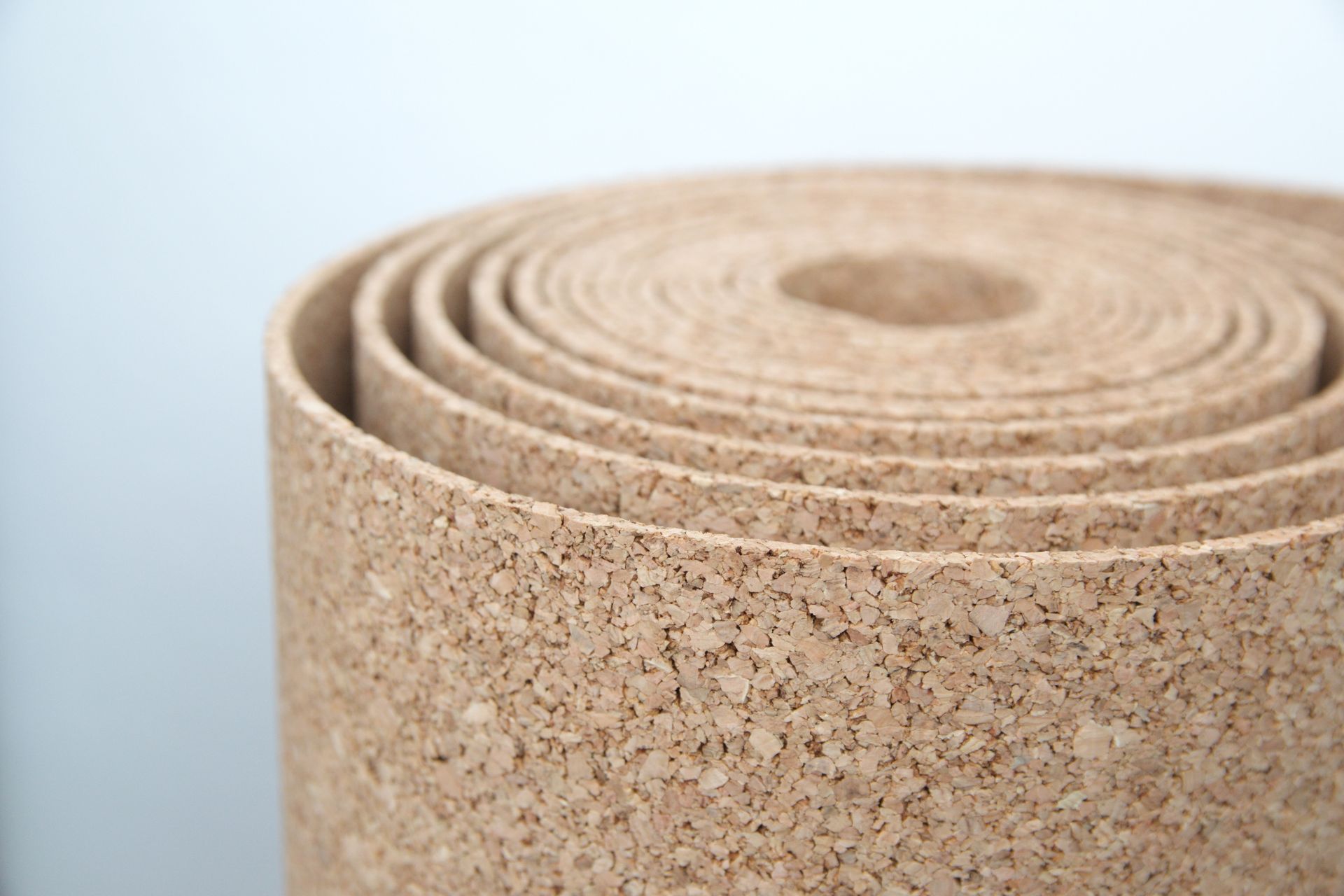 vue de près d'un rouleau de liège