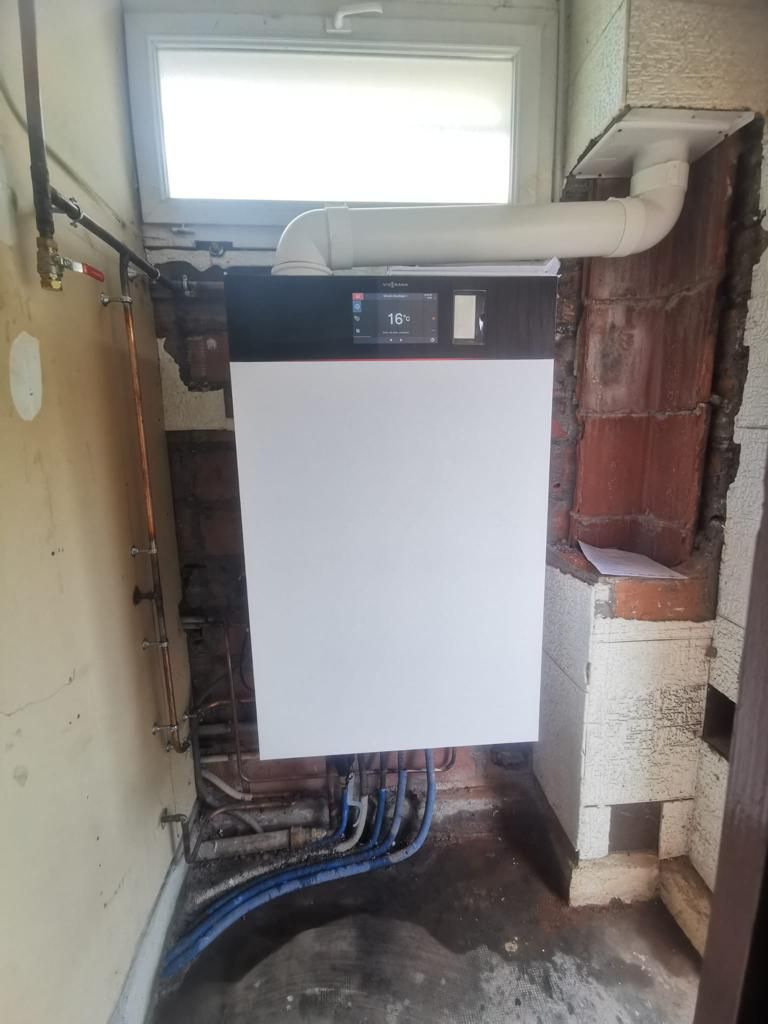 chaudière à gaz Viessmann installée dans de l'ancien