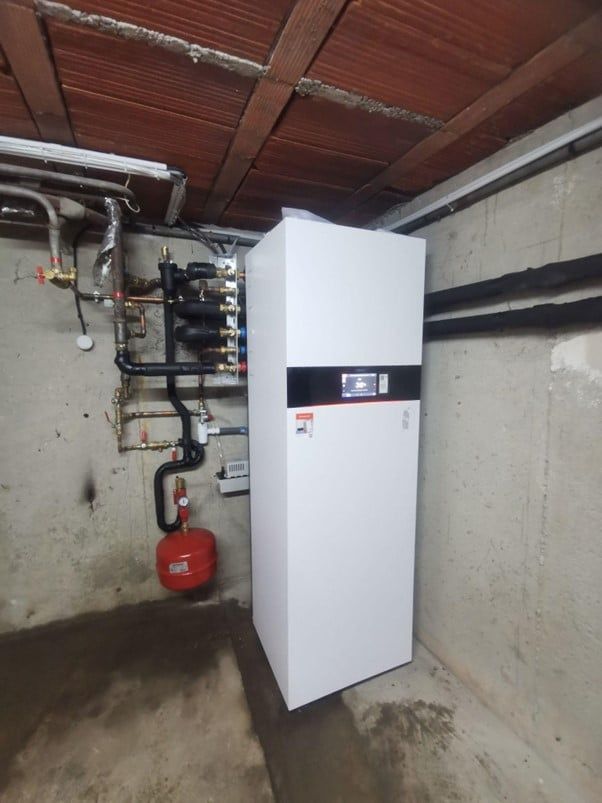 pompe à chaleur installée en sous sol