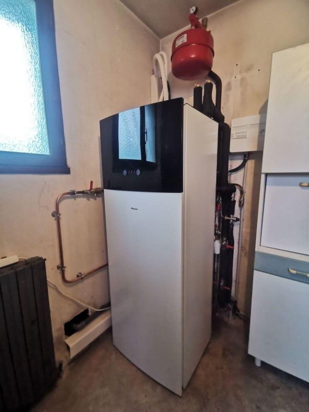 pompe à chaleur installée dans une cuisine