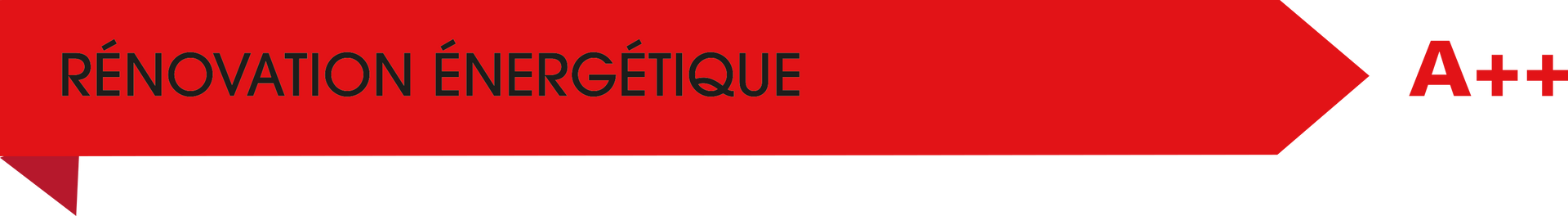 Illustration de flèche de couleur rouge avec l'expression bilan énergétique