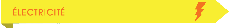 illustration de flèche de couleur jaune avec l'expression électricité