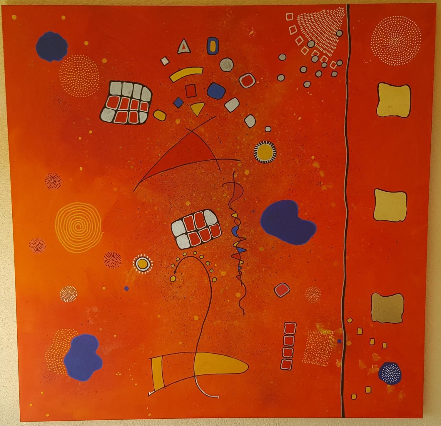 La reduction en rouge
März 2016, 100 x 100 cm