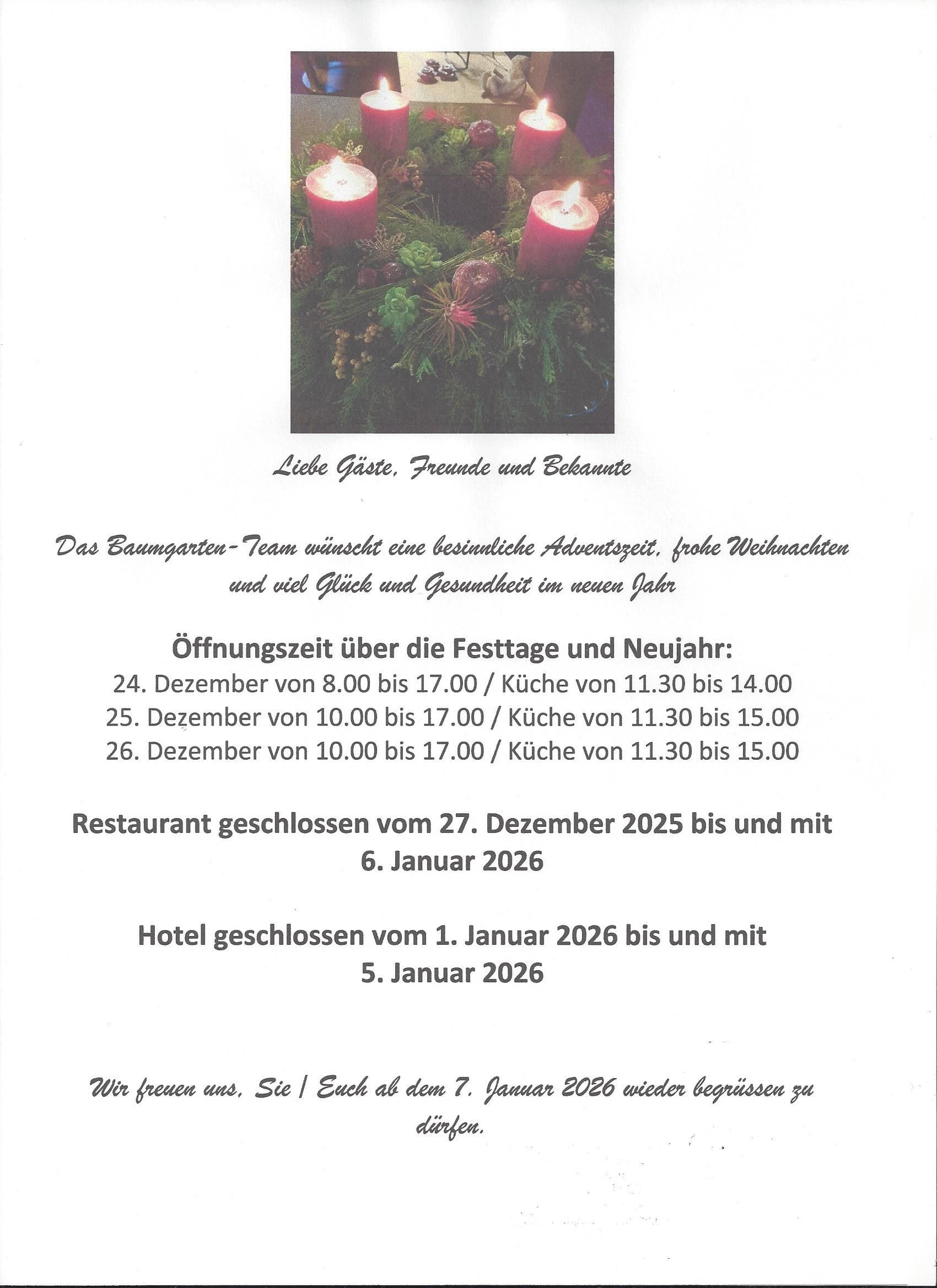 Hotel Restaurant Baumgarten | Benken ZH