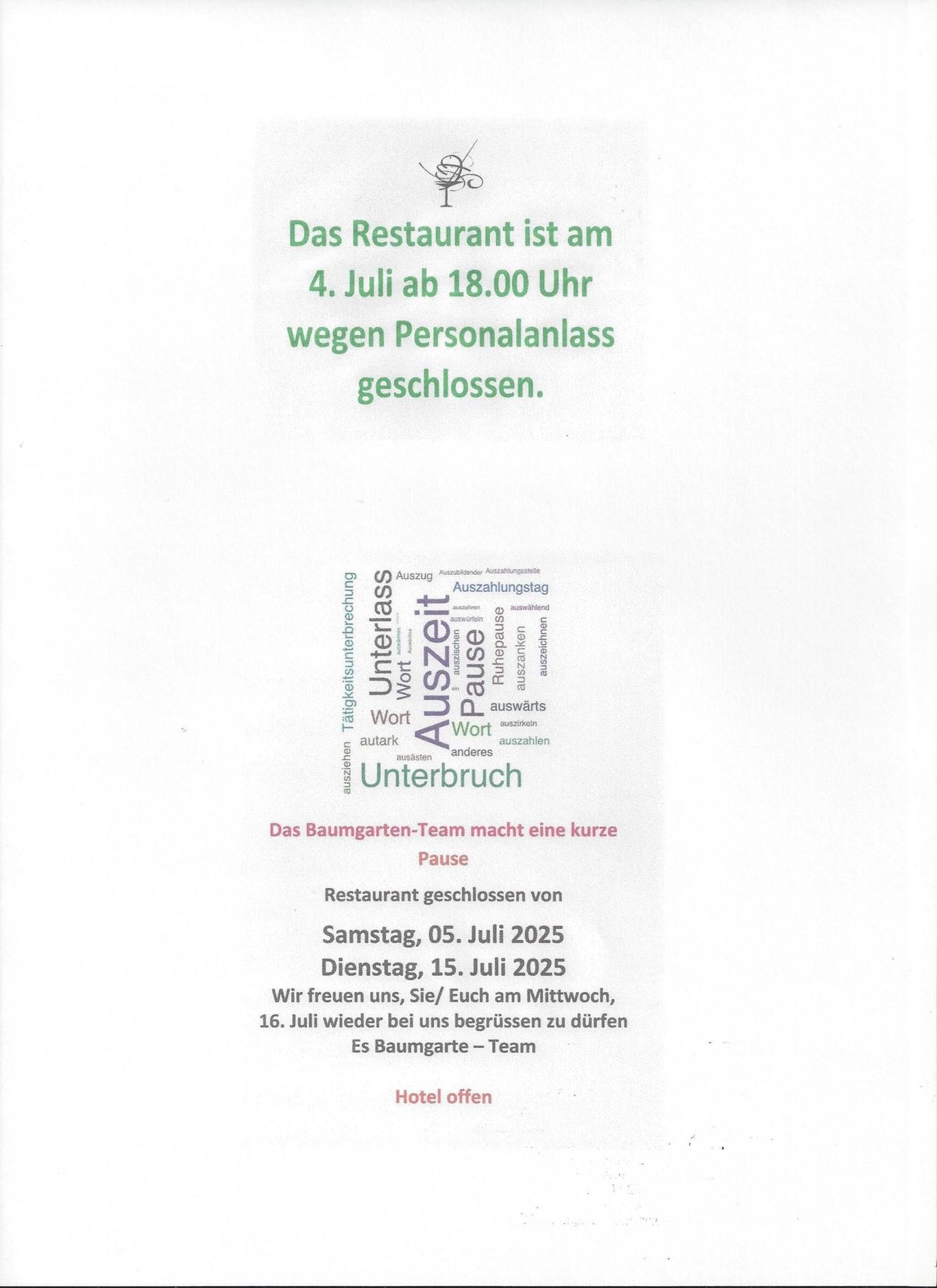 Hotel Restaurant Baumgarten | Benken ZH