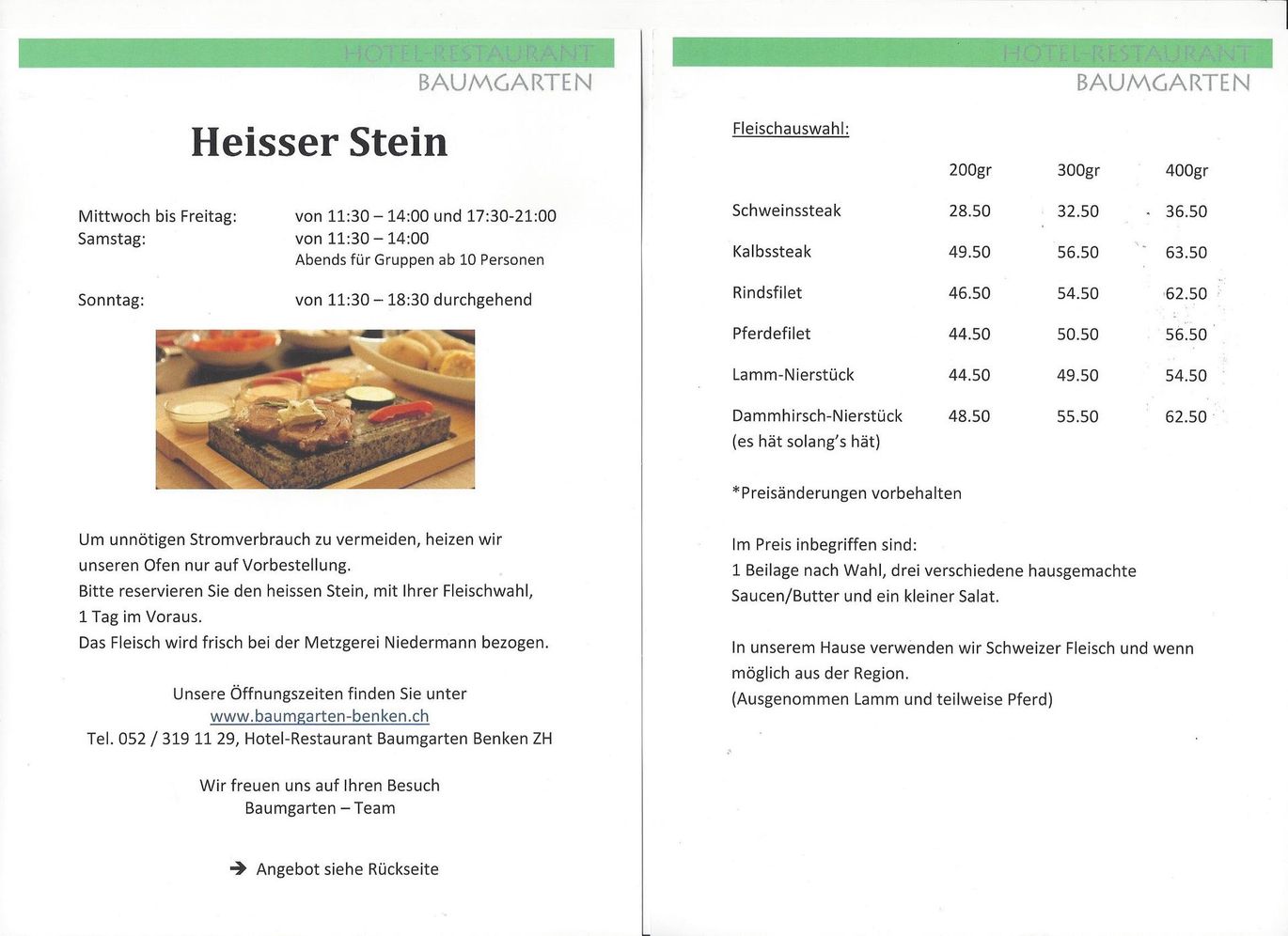 Hotel Restaurant Baumgarten | Benken ZH