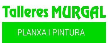 Logo de Talleres MURGAL con fondo verde y texto “PLANXA I PINTURA” en blanco