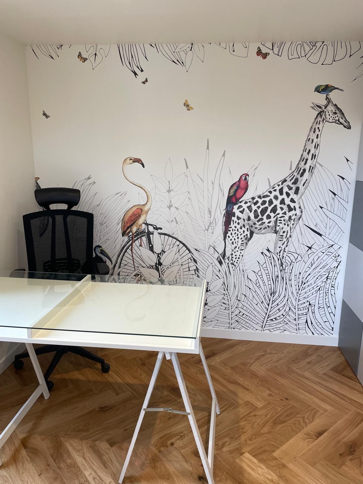 Papier peint à motifs feuilles
