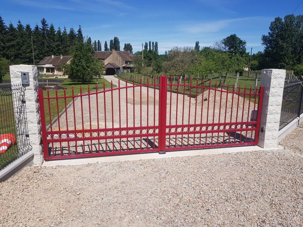 Projection 3D d'un portail alu à deux battants