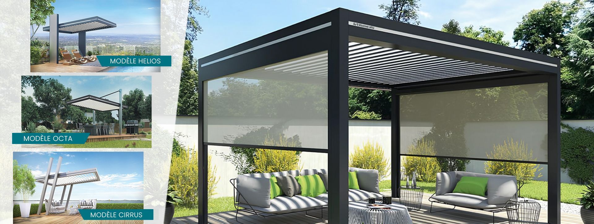 Pergolas bioclimatiques 4 modèles