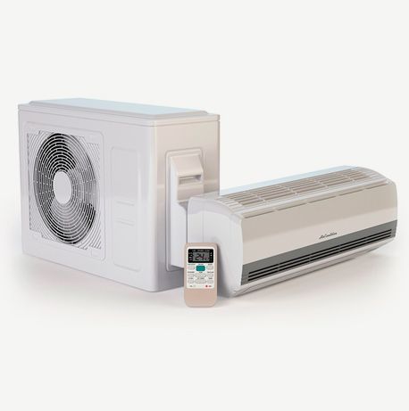 Un modelo 3D de un acondicionador de aire con control remoto.