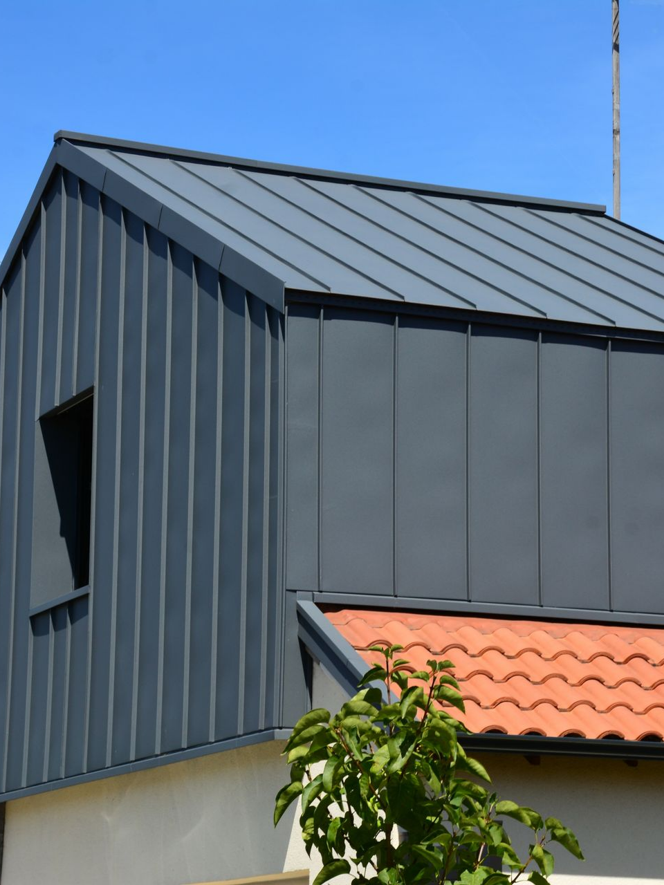 Surélévation d'une maison.