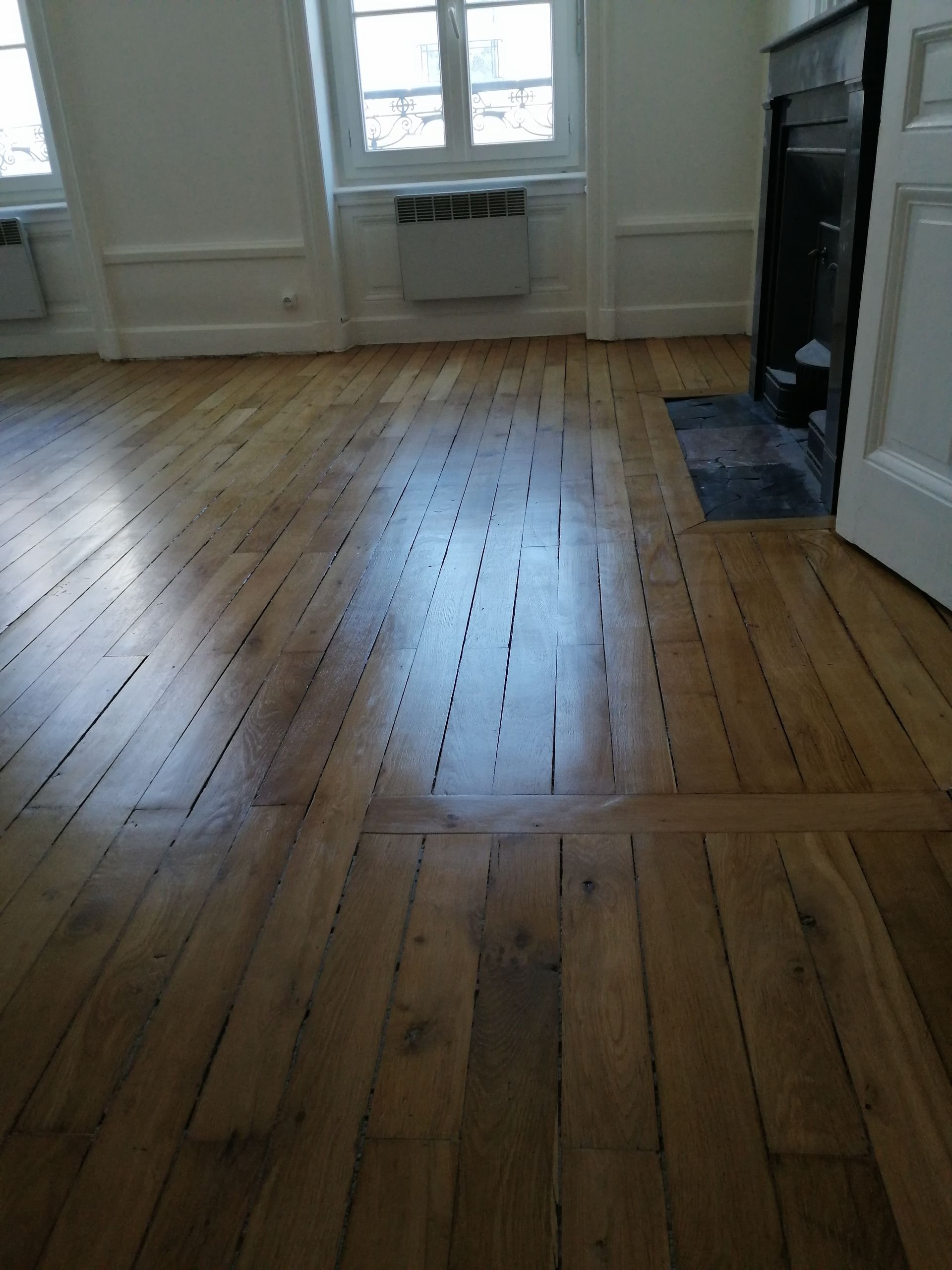 Restauration parquet après