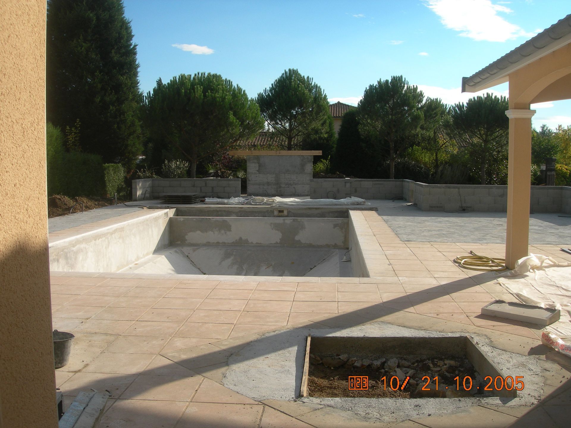 Pose de terrasse avant
