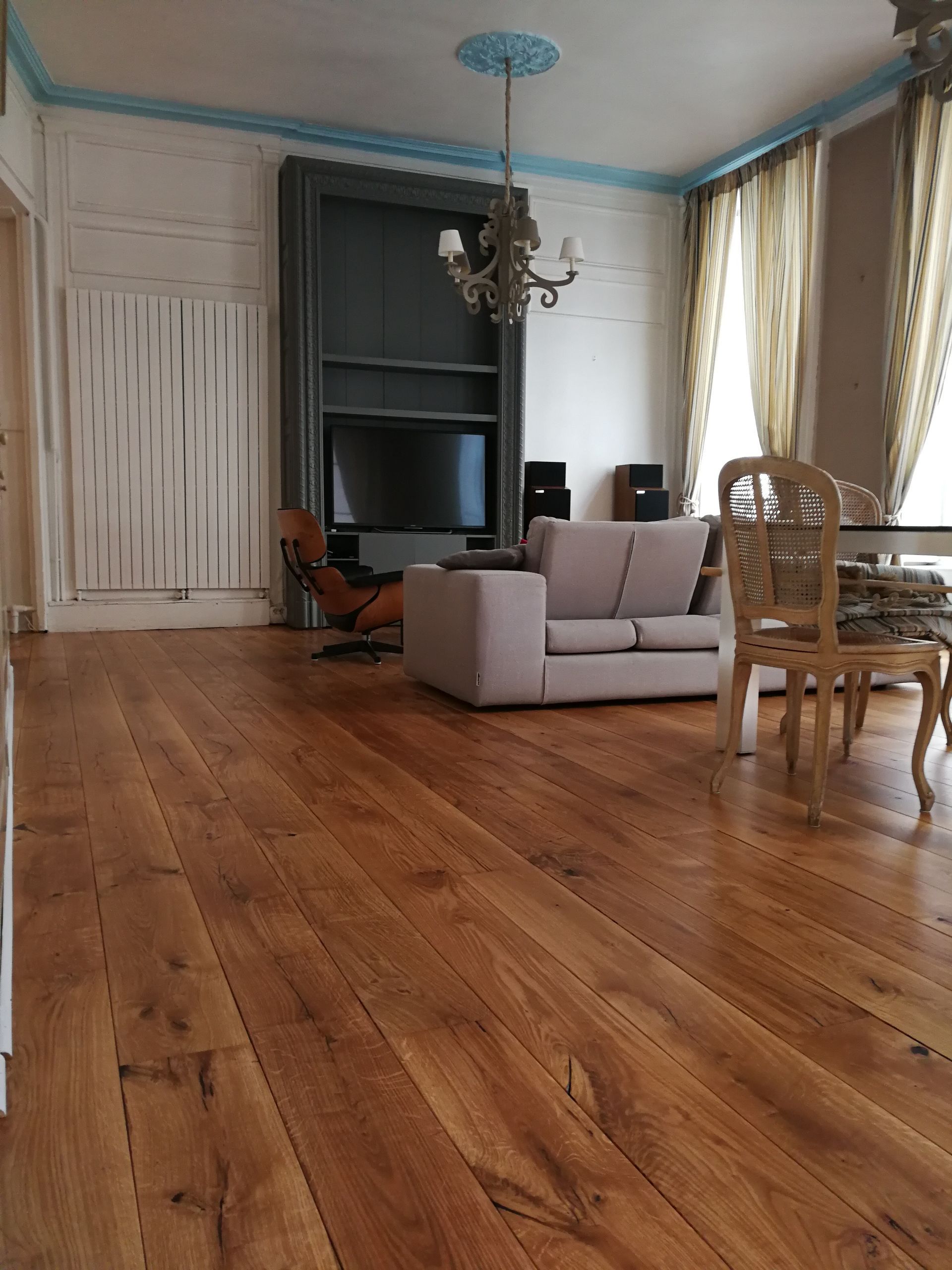 Après les travaux de restauration de parquet