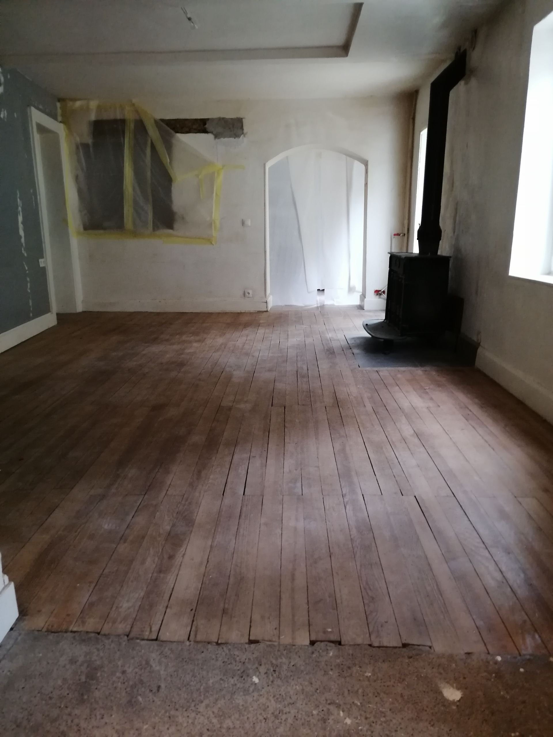 Rénovation du parquet du salon avant