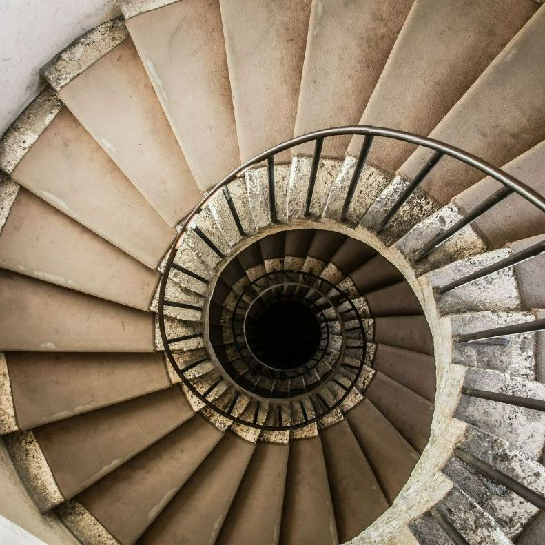 Un escalier en spirale