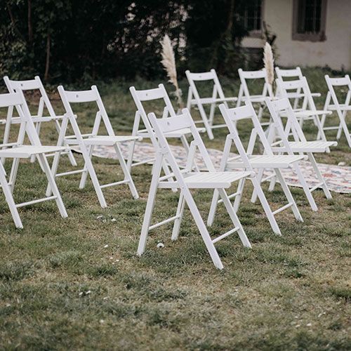 Holz-Klappstuhl weiß