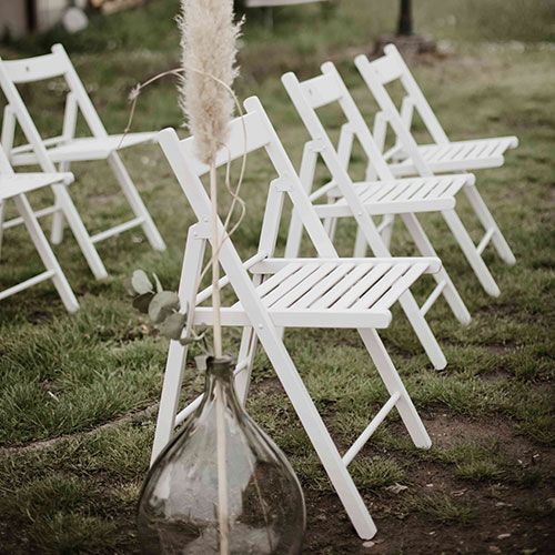 Holz-Klappstuhl weiß