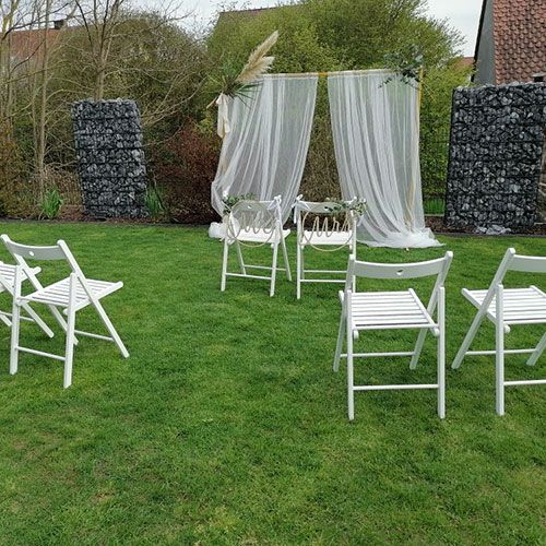 Holz-Klappstuhl weiß