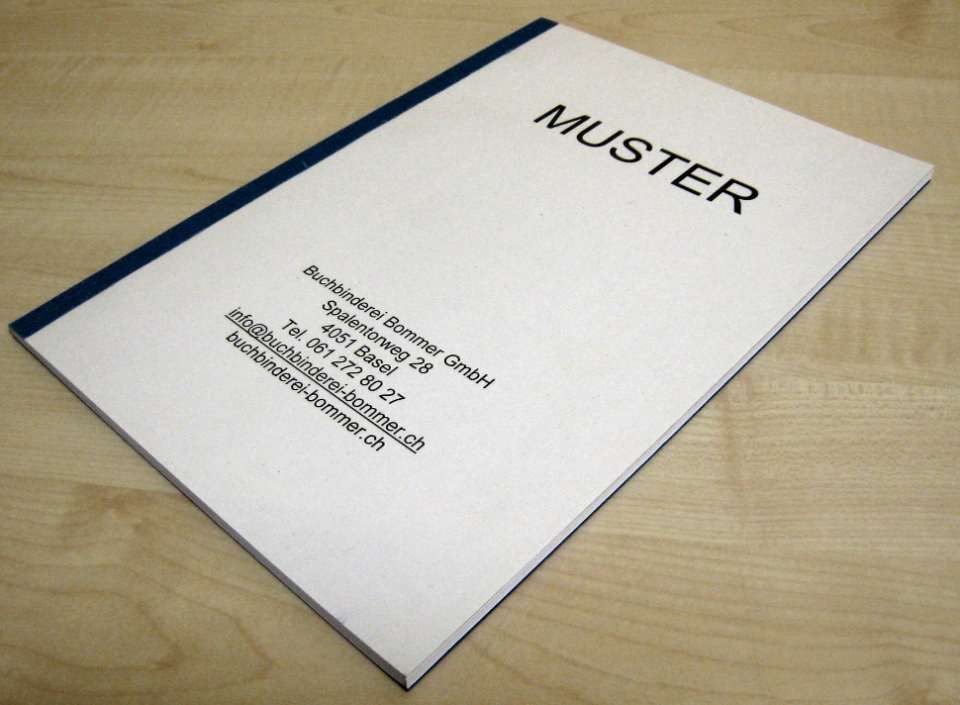 Schnellbindung, einfache Klebebindung