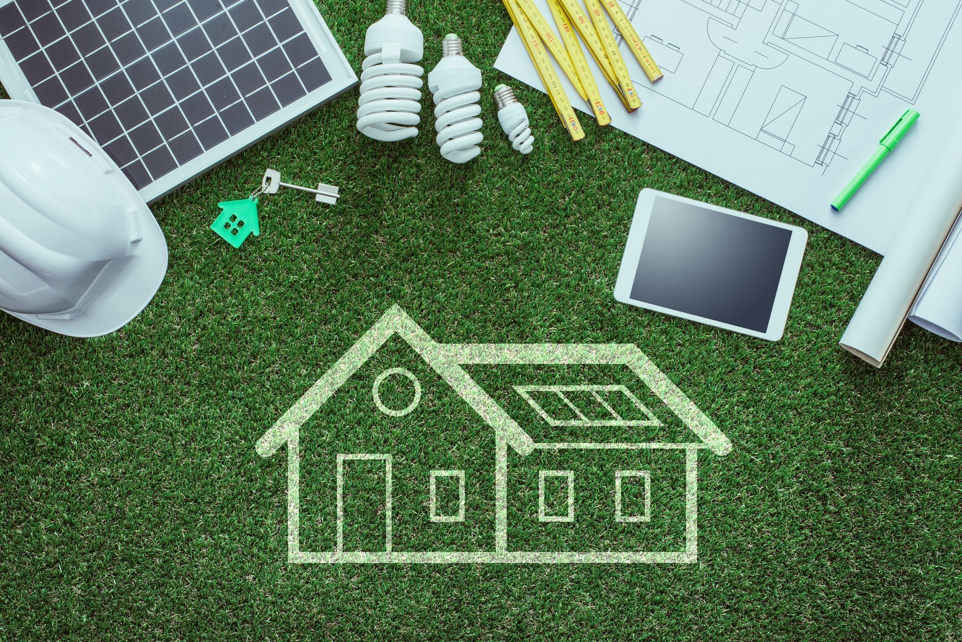 Schéma de maison avec plusieurs options de travaux