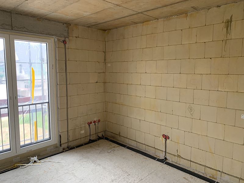 Nicht verputzte Wand