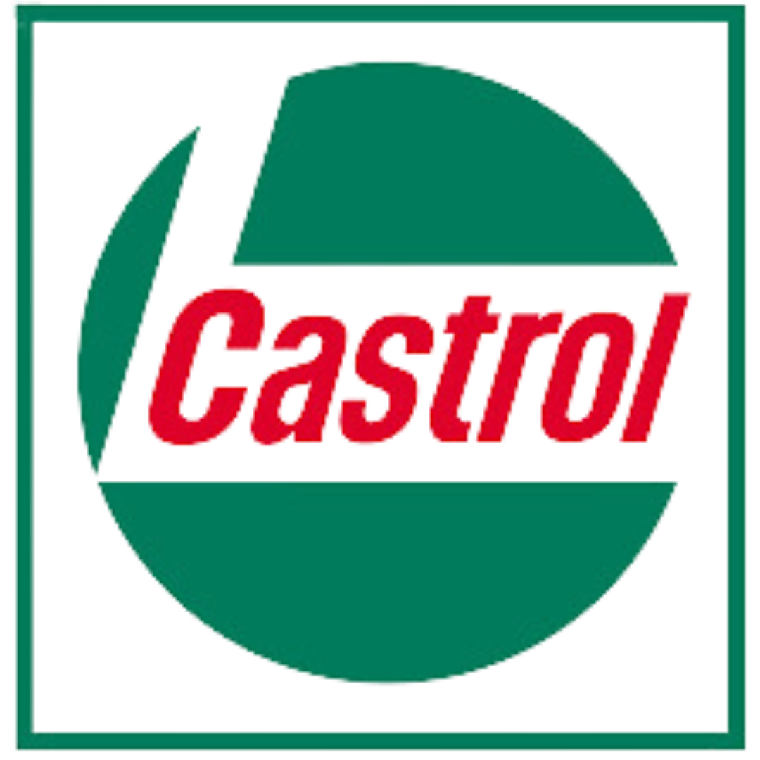 Logotipo de Castrol: círculo verde con forma de 