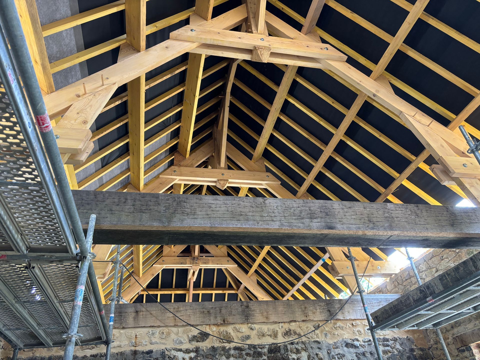 L'intérieur d'une charpente