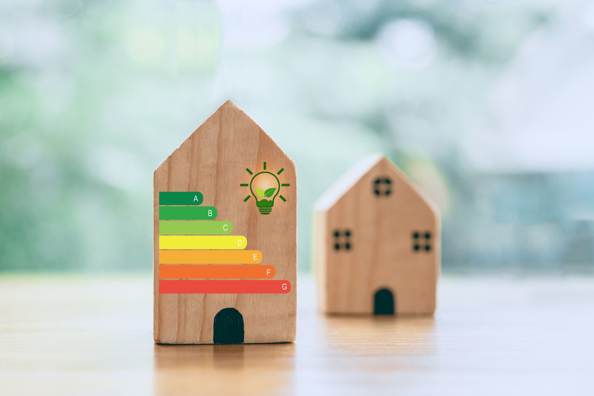 Maquette de maison avec des diagnostics