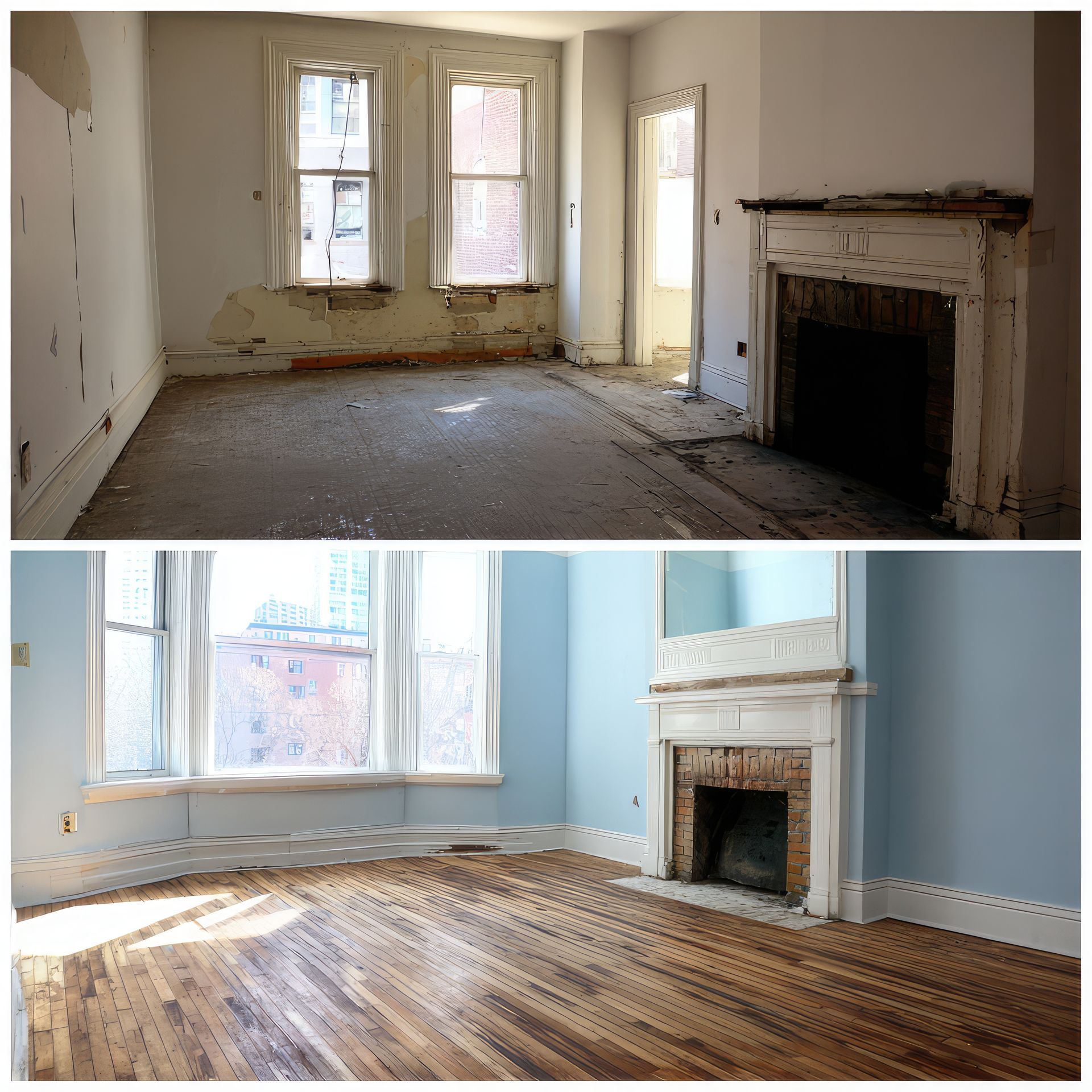 Rénovation d'une pièce avant et aprés
