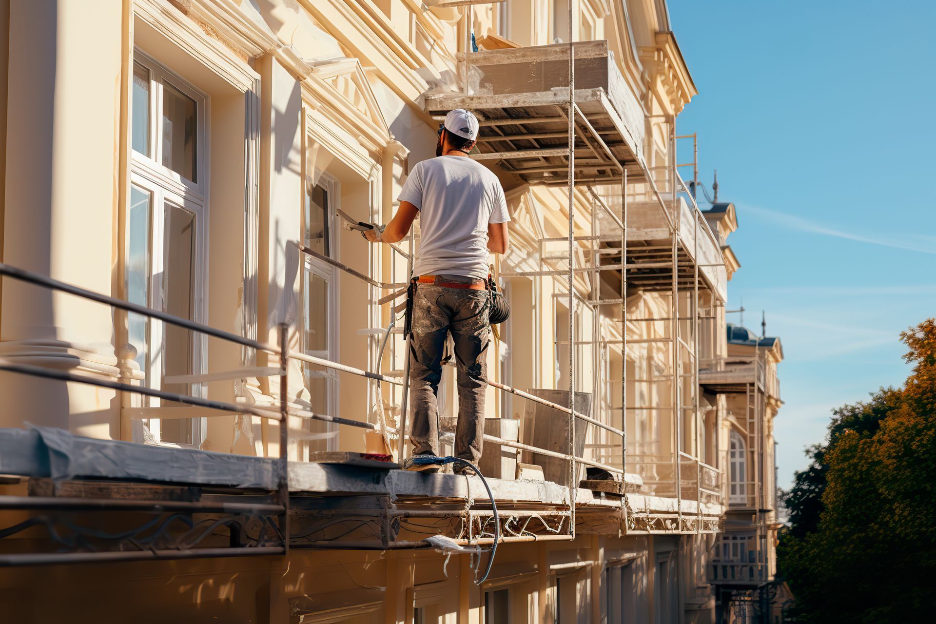 Traitement de façade en cours