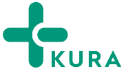 Logo con segno pi&ugrave; verde e testo "KURA".
