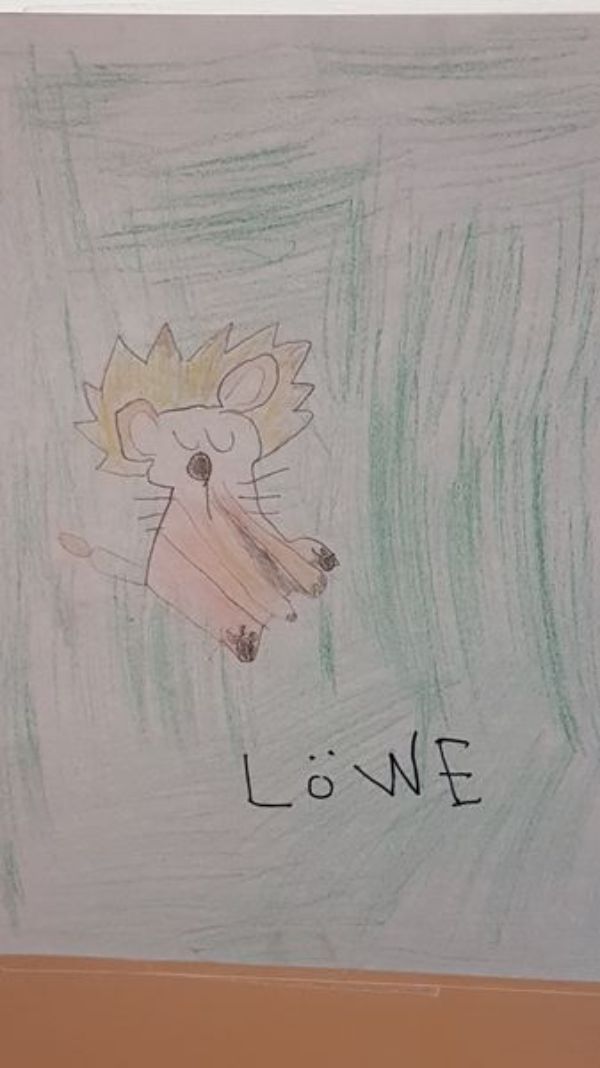 Kinderzeichnung eines Löwen