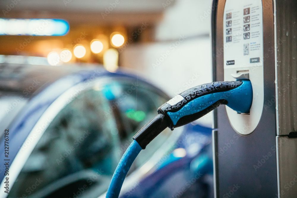 Une borne de recharge électrique