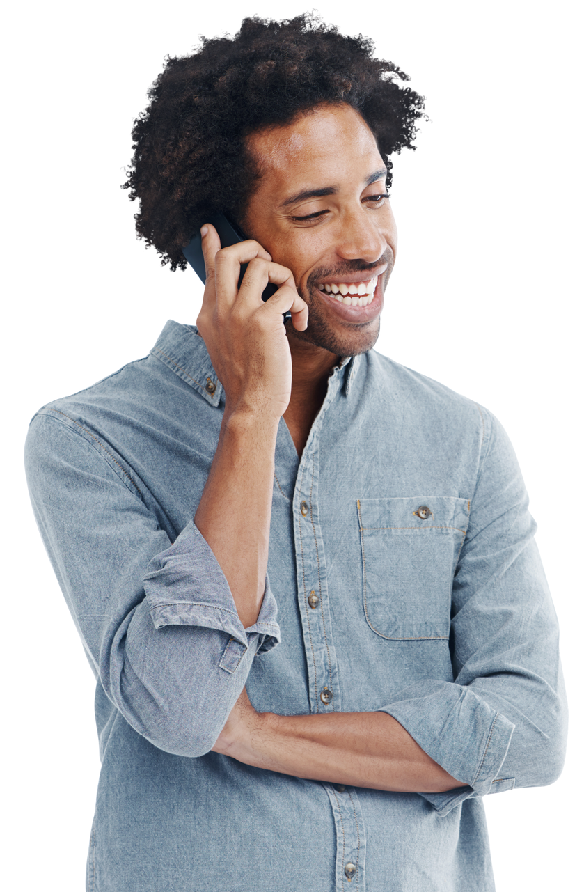 Un homme au téléphone
