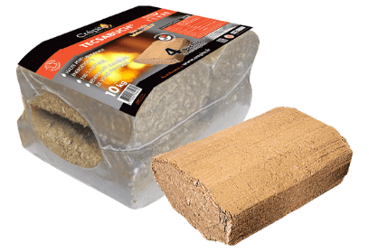 Briques de bois de chauffage compressé de la marque Tecsabuch