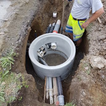 Baggerarbeiten Leitungsbau - Morgenthaler Gartenbau in Busswil b. Melchnau