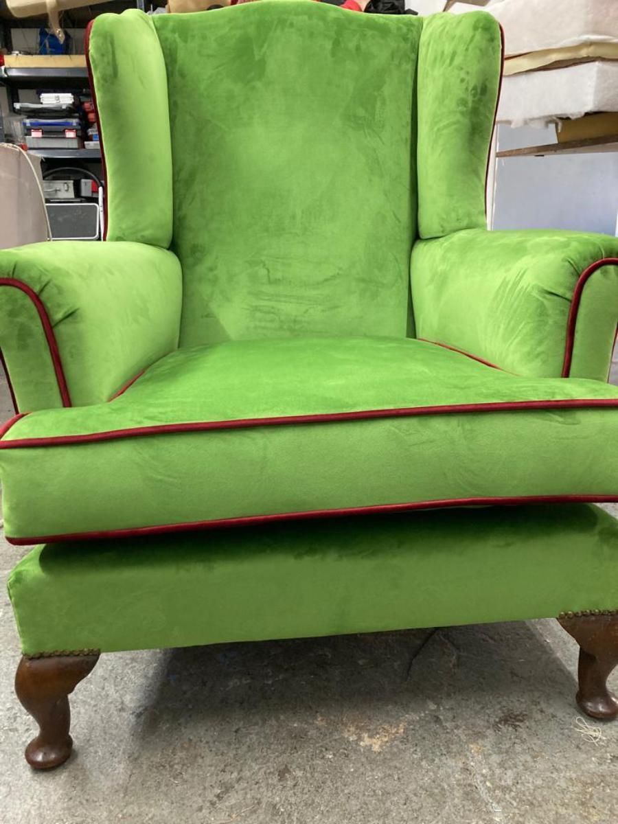 Grüner Samt Sessel