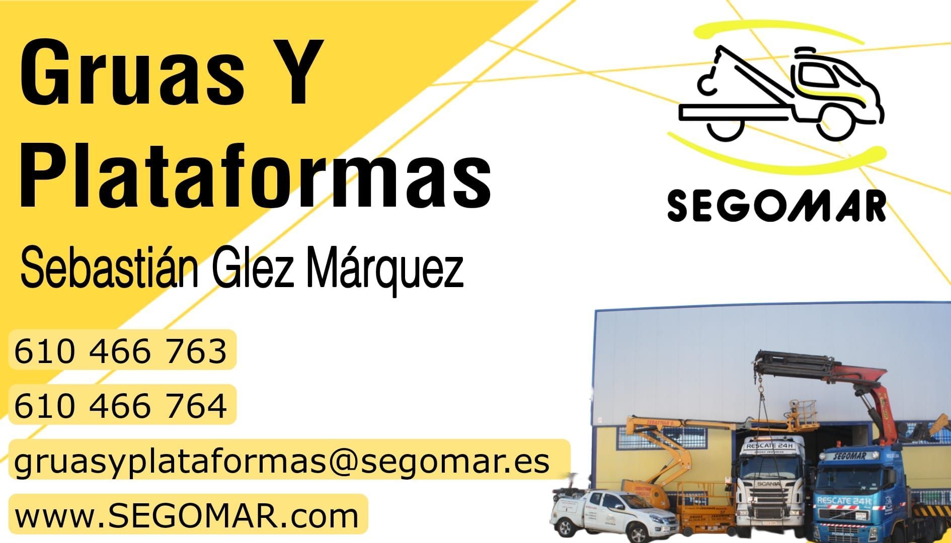 Tarjeta de presentación para Grúas y Plataformas de Sebastián Glez Márquez