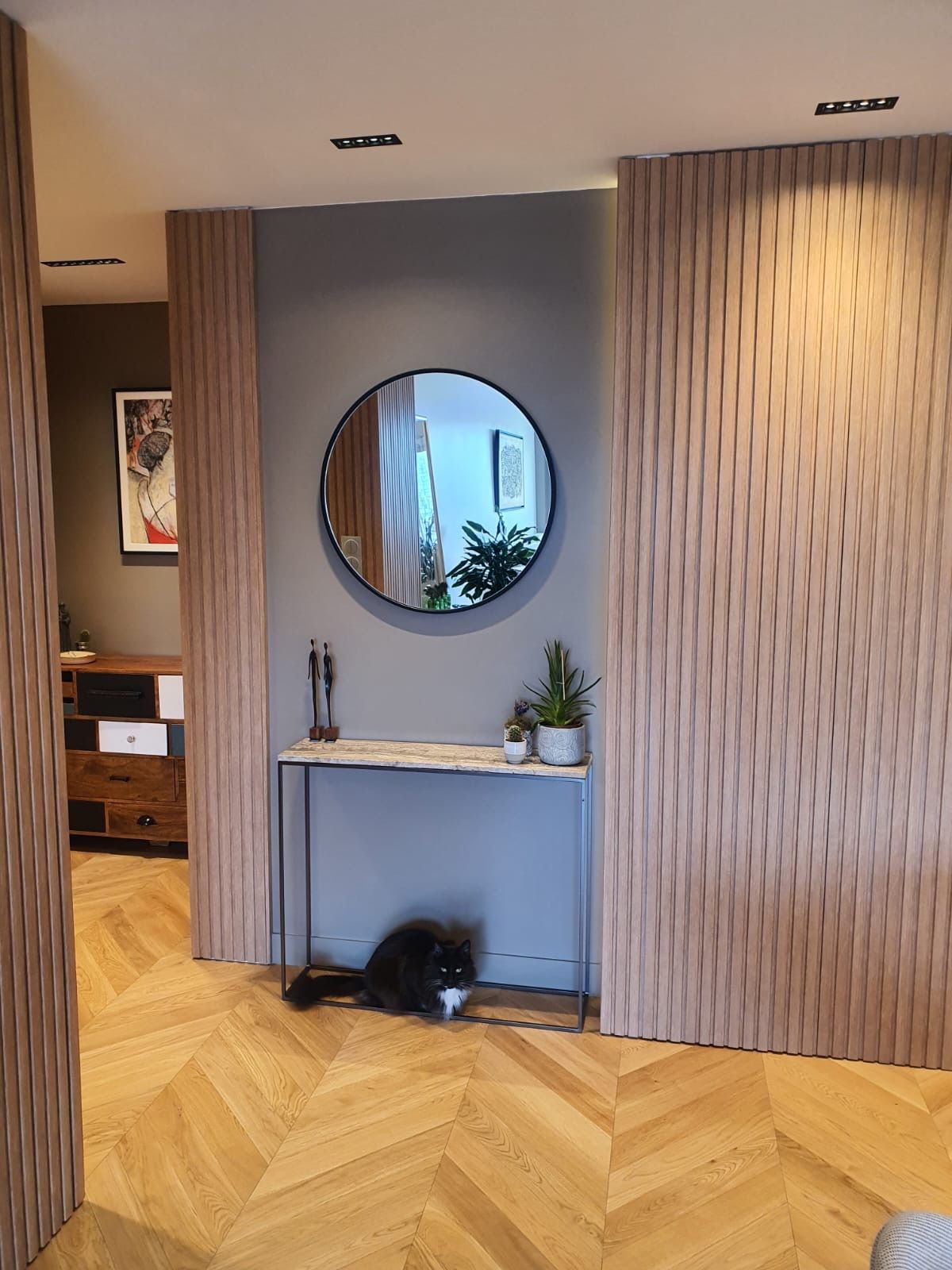 Revêtement mural en bois strié